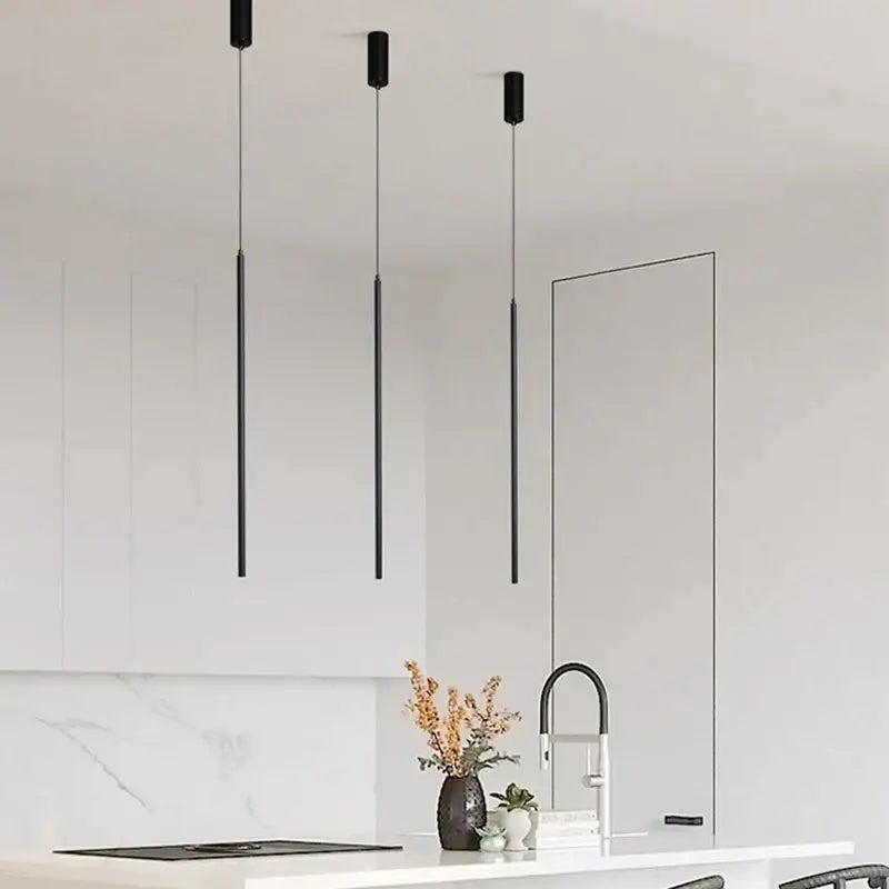 Black Slim LED Pendant
