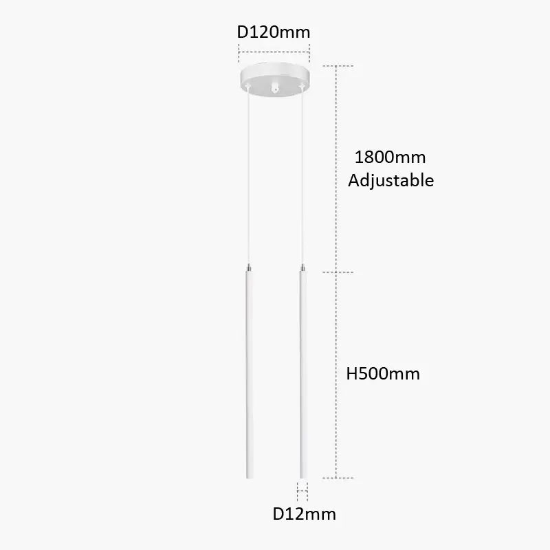 Black Slim LED Pendant