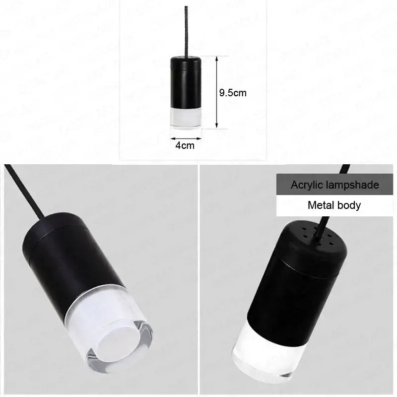 Black Industrial Wall Light 9-Head Aluminum