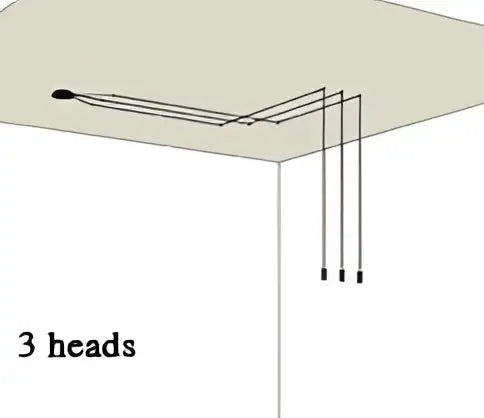 Black Industrial Wall Light 9-Head Aluminum