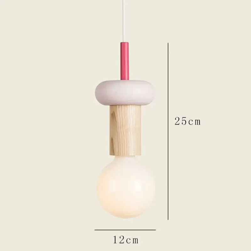 Wood Ceramic Pendant Light
