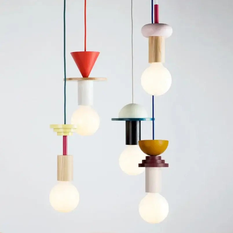 Wood Ceramic Pendant Light