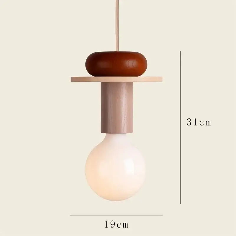 Wood Ceramic Pendant Light