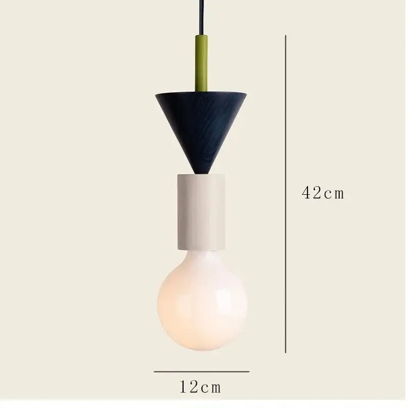 Wood Ceramic Pendant Light