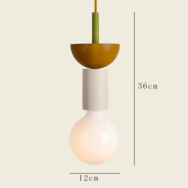 Wood Ceramic Pendant Light