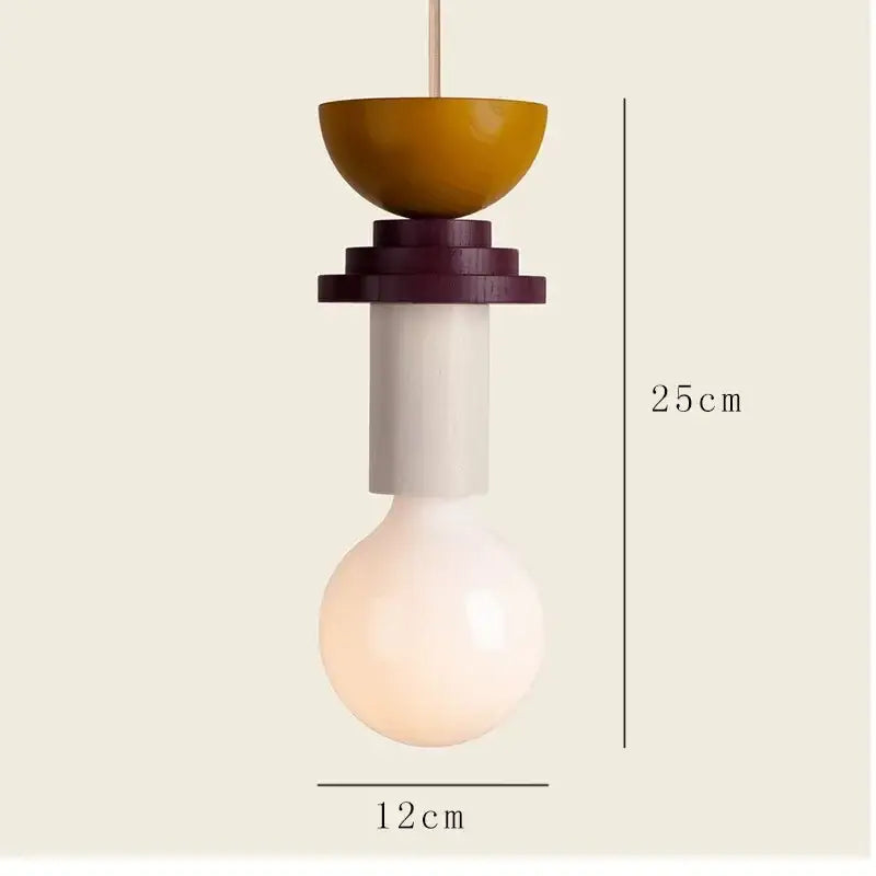 Wood Ceramic Pendant Light