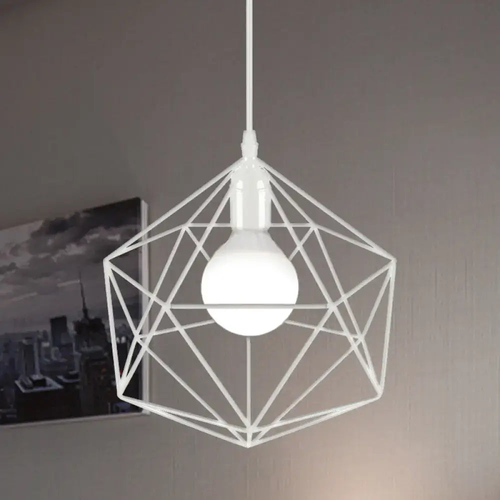 Black Geometric Metal Pendant