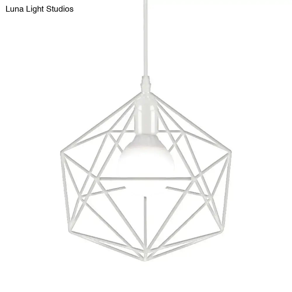 Black Geometric Metal Pendant