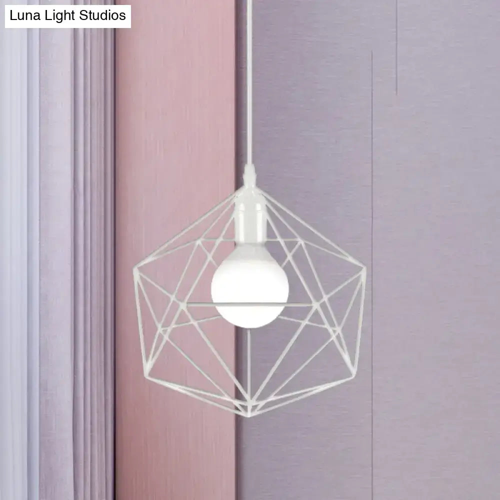 Black Geometric Metal Pendant