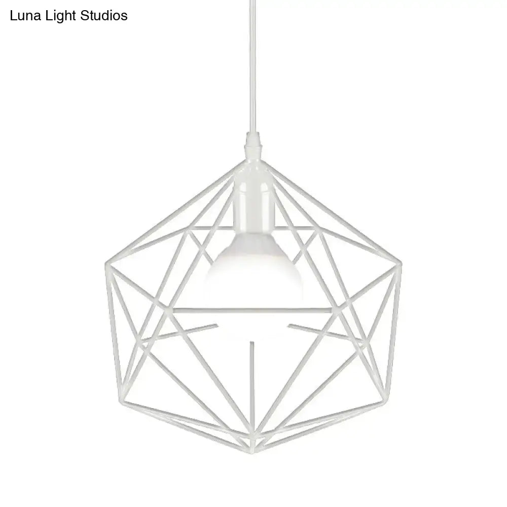 Black Geometric Metal Pendant