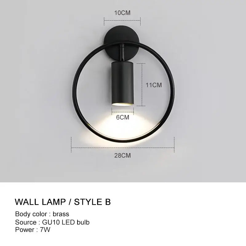 Brass Adjustable Wall Sconce for Bedside Reading