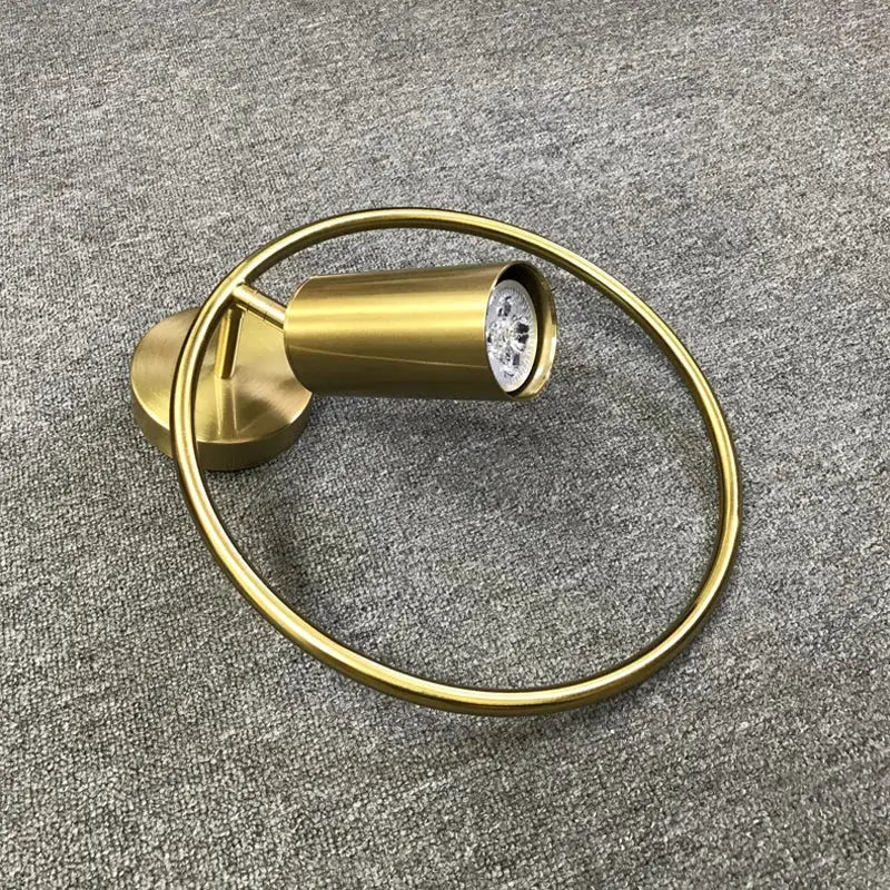 Brass Adjustable Wall Sconce for Bedside Reading