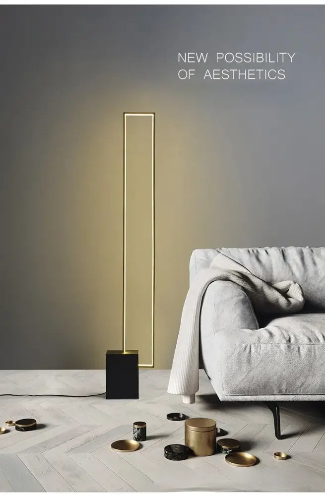 Black Geometric Floor Lamp