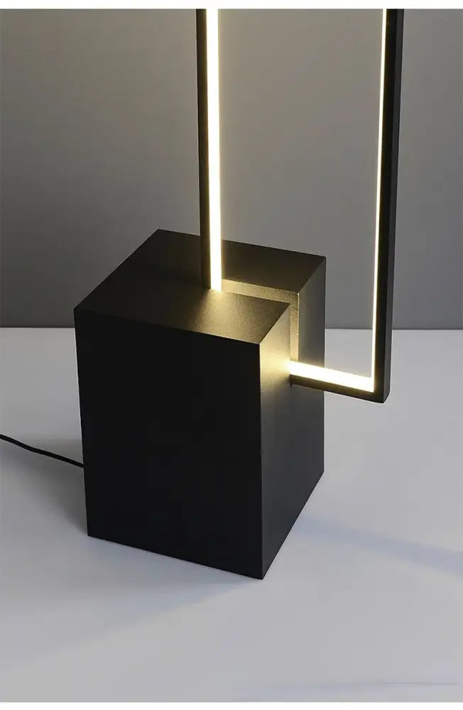 Black Geometric Floor Lamp