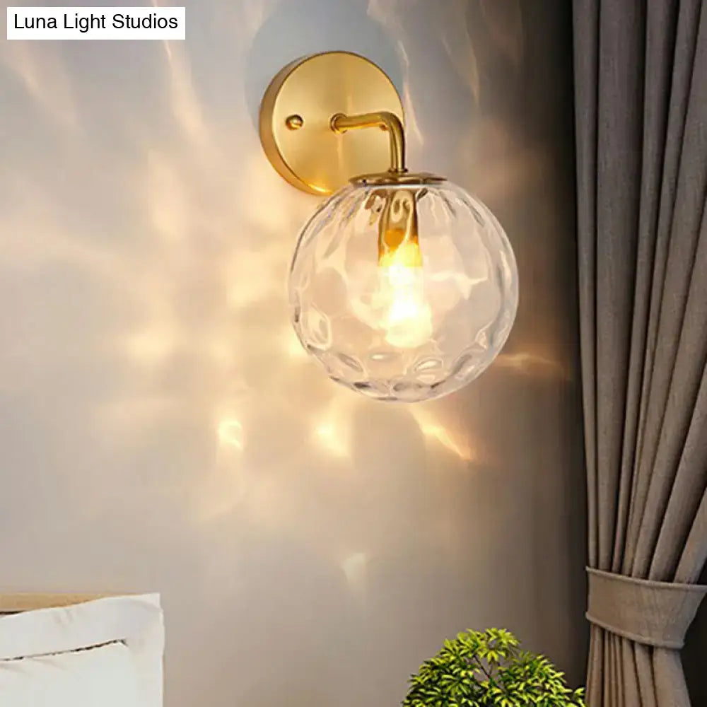Gold Hammered Glass Sconce