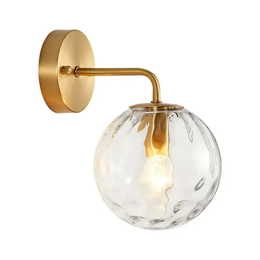 Gold Hammered Glass Sconce