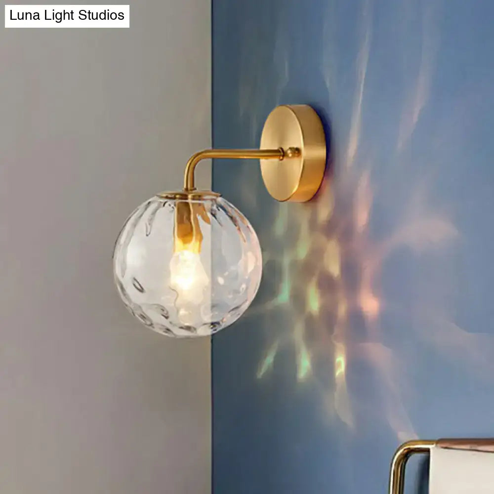 Gold Hammered Glass Sconce