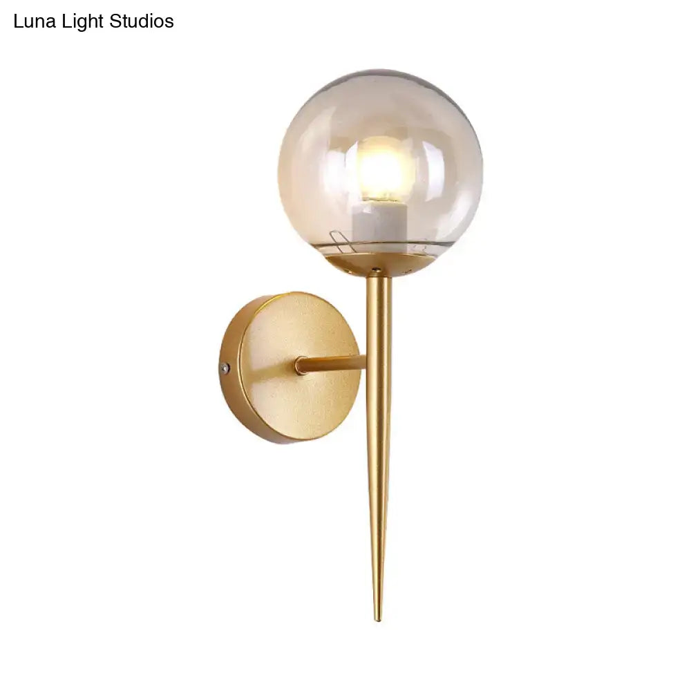 Gold Black Glass Sconce