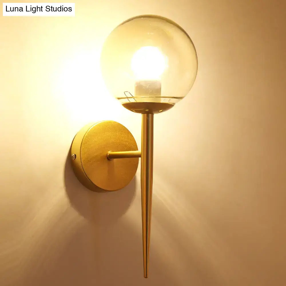 Gold Black Glass Sconce