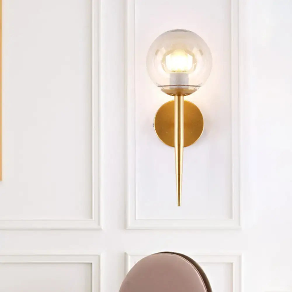 Gold Black Glass Sconce