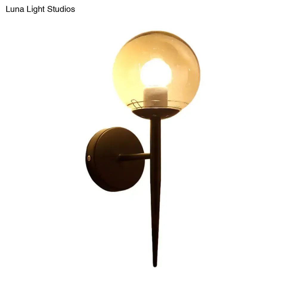 Gold Black Glass Sconce