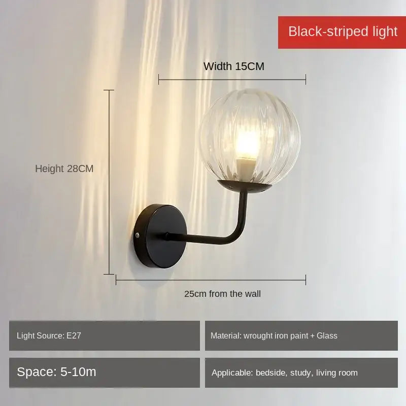 Glass Ball LED Wall Lamp