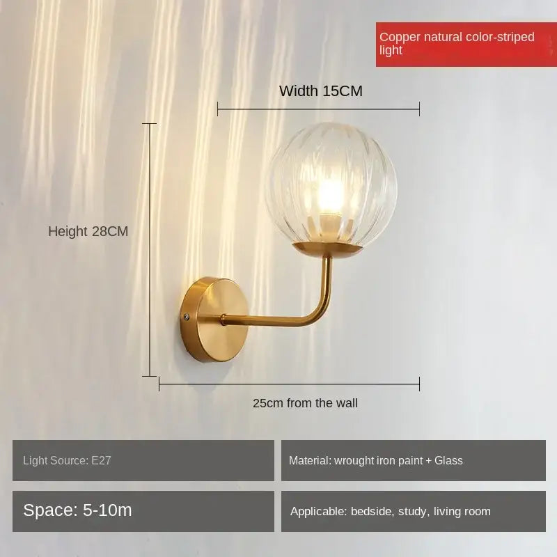 Glass Ball LED Wall Lamp