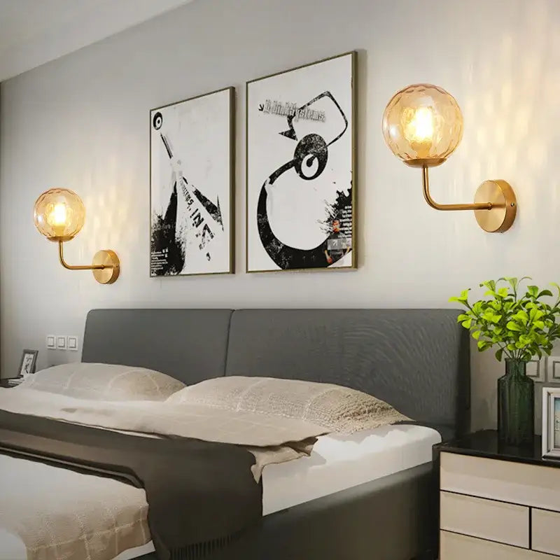 Glass Ball LED Wall Lamp