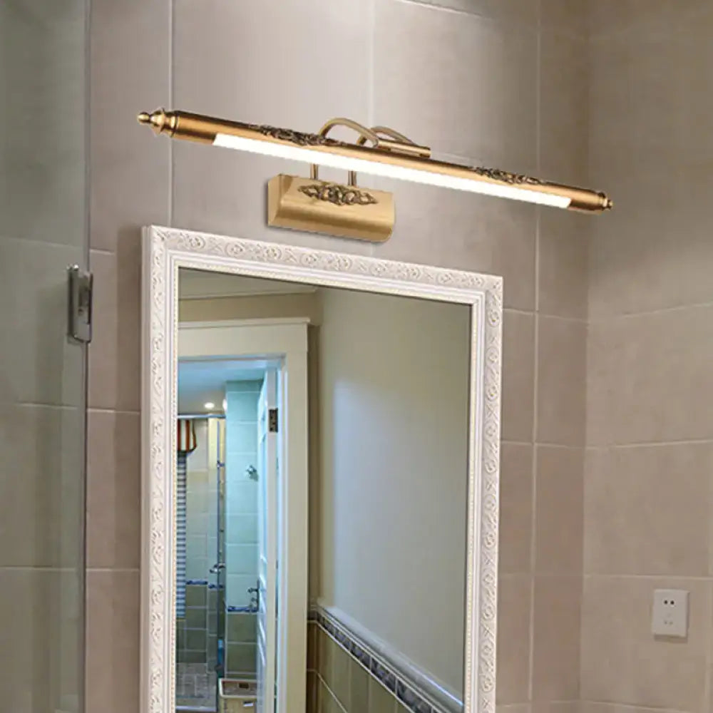 Brass Wide LED Vanity Light