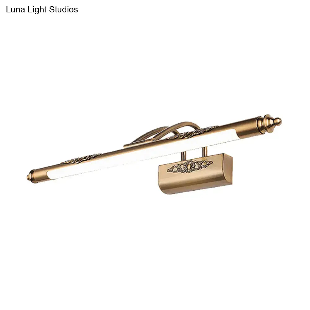 Brass Wide LED Vanity Light