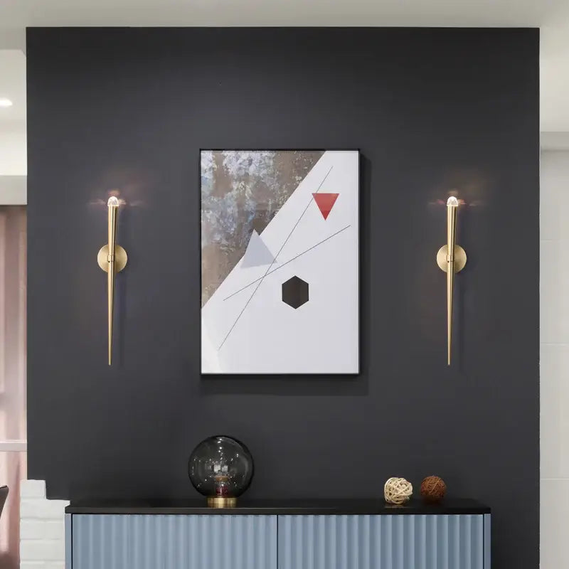 Gold Crystal Bedroom Wall Sconce