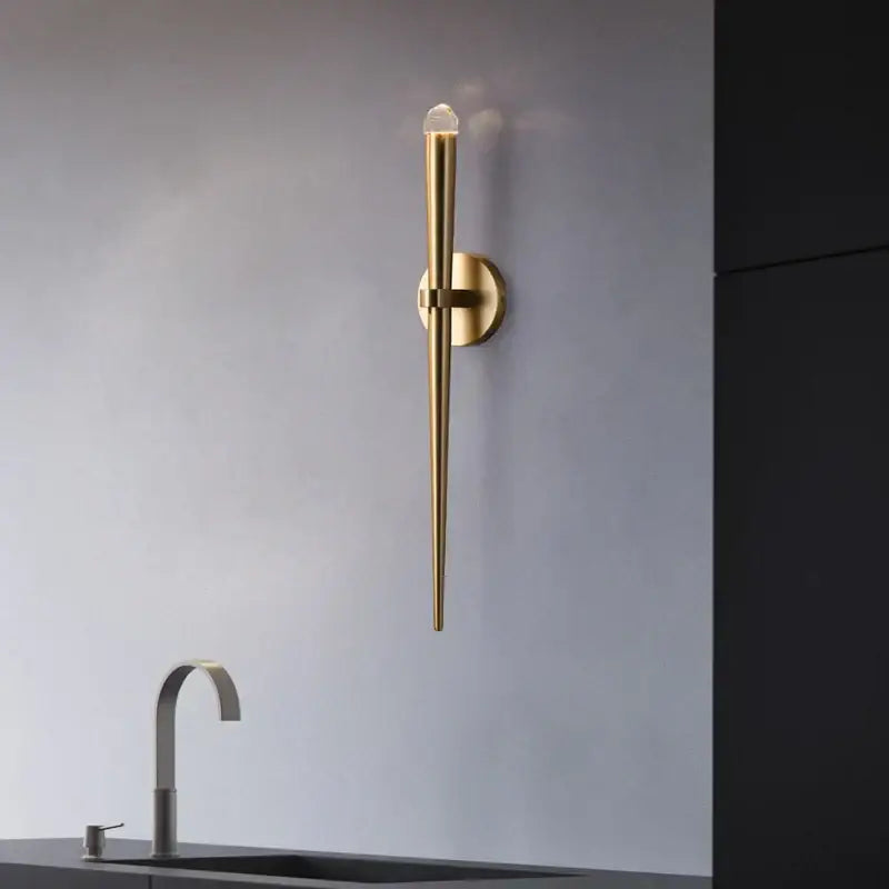 Gold Crystal Bedroom Wall Sconce