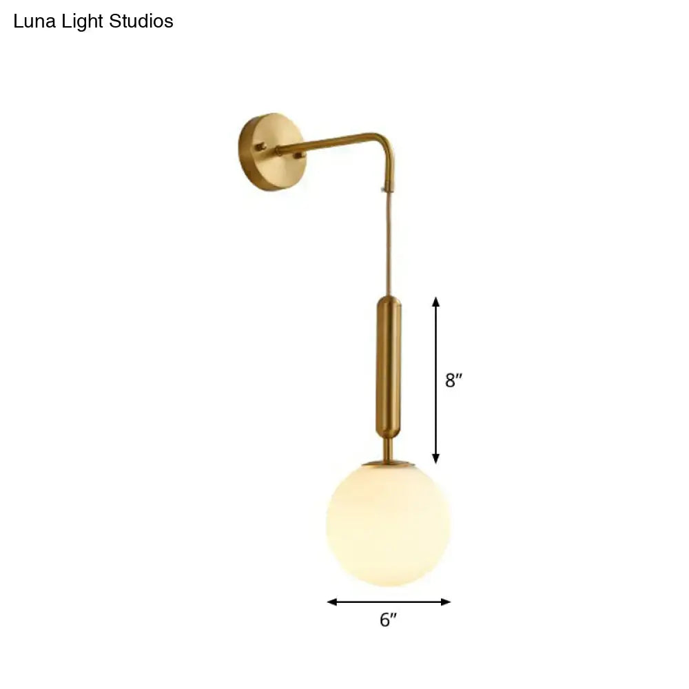 Gold Cream Glass Sconce
