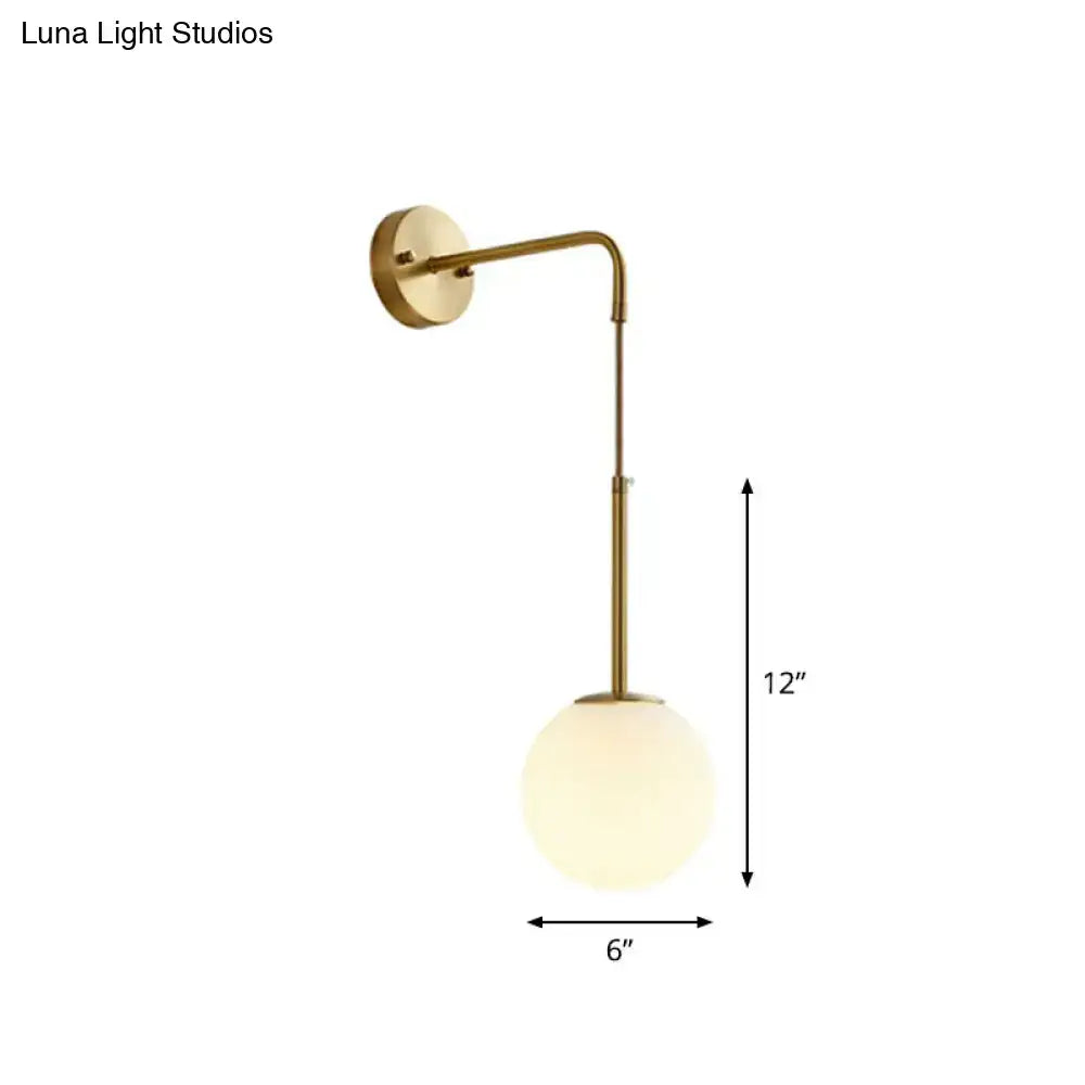 Gold Cream Glass Sconce