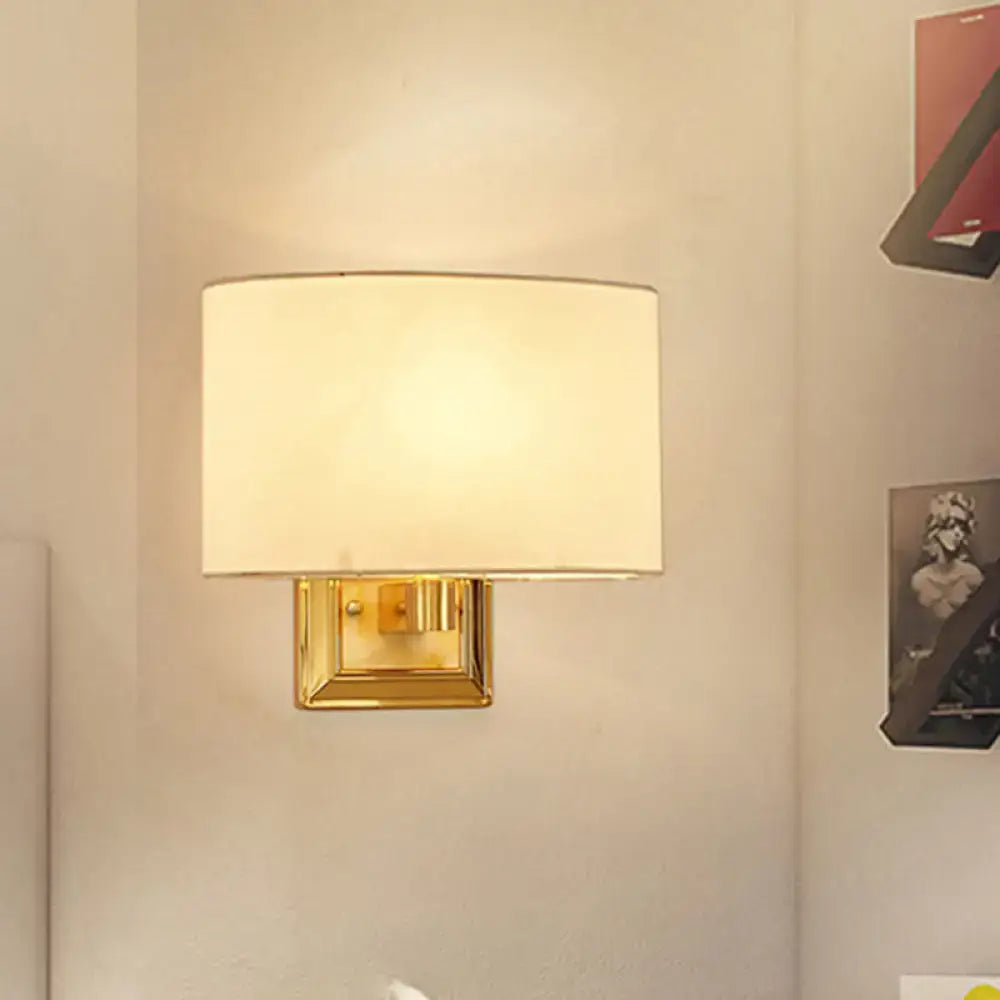 Gold Rectangular Fabric Sconce