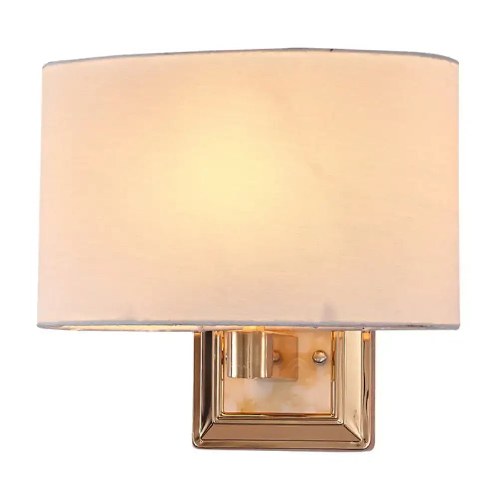 Gold Rectangular Fabric Sconce
