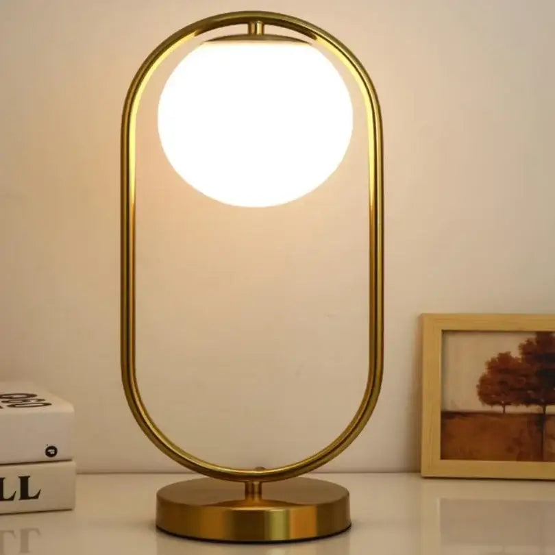 Gold Glass Ball Lamp
