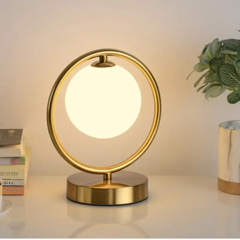 Gold Glass Ball Lamp