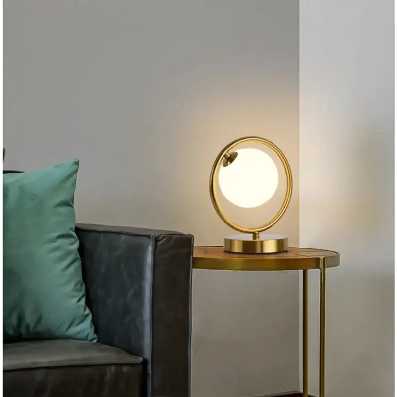 Gold Glass Ball Lamp