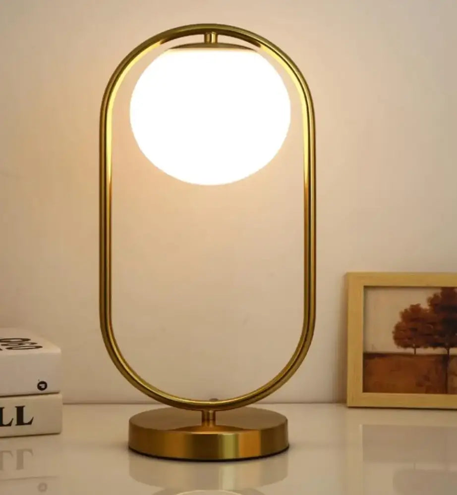Gold Glass Ball Lamp