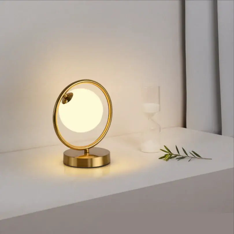 Gold Glass Ball Lamp