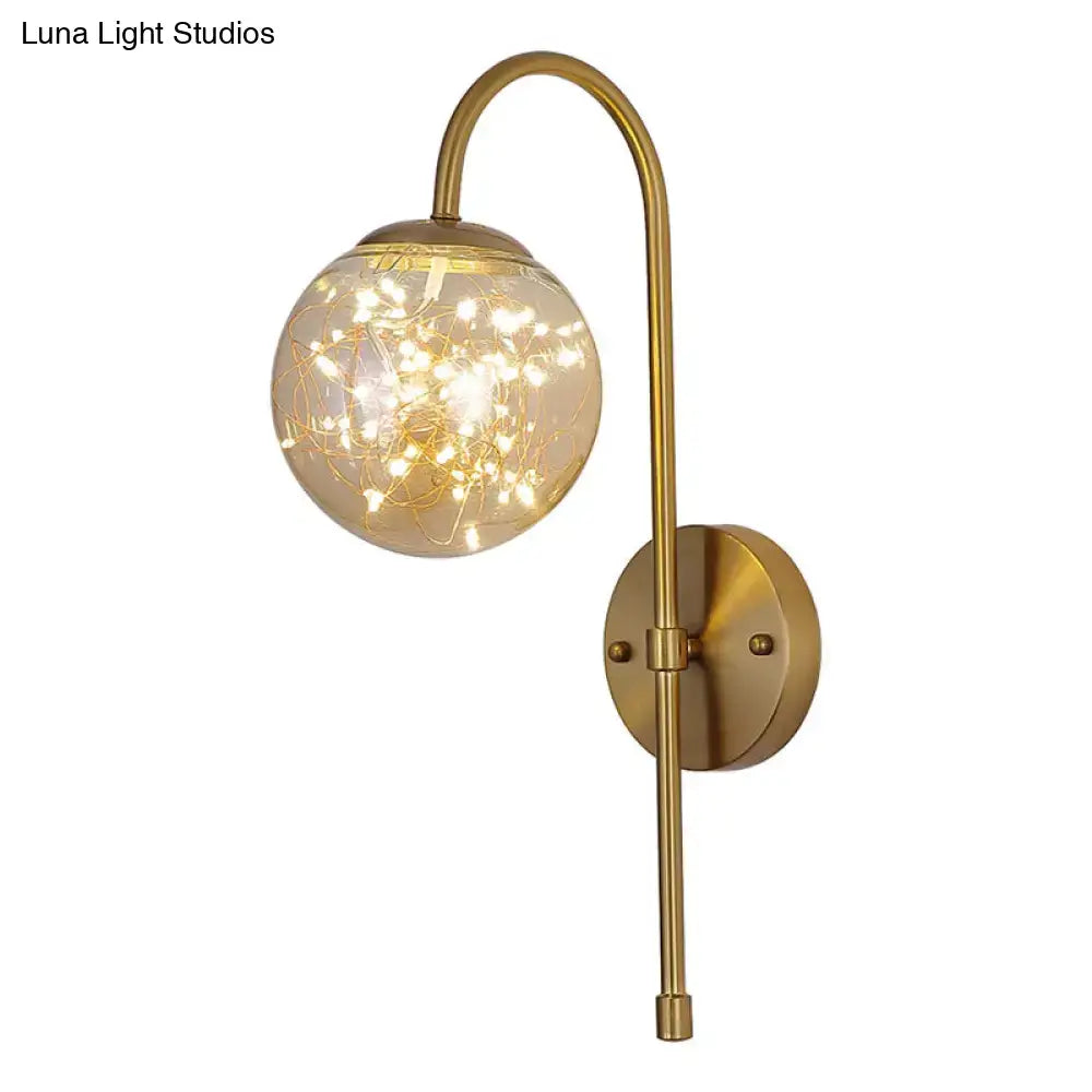 Gold Gooseneck Wall Light