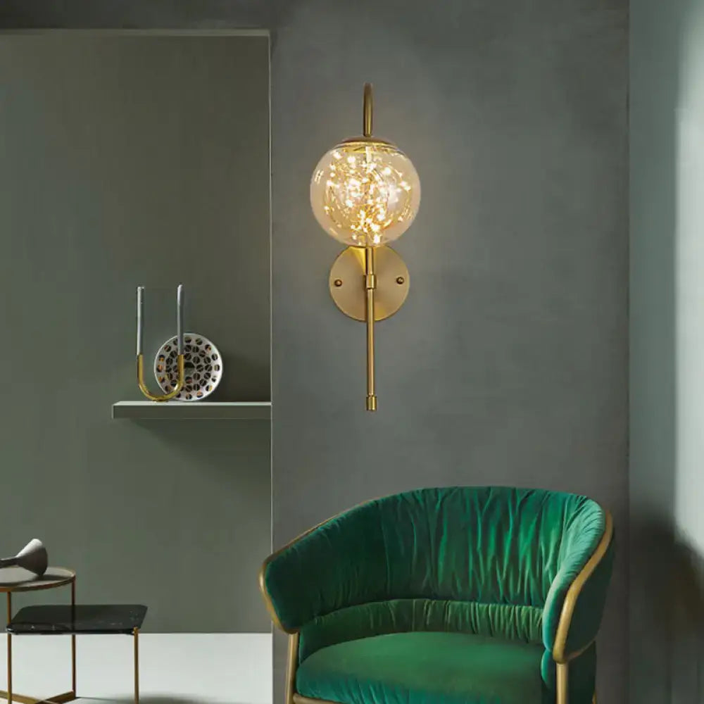 Gold Gooseneck Wall Light