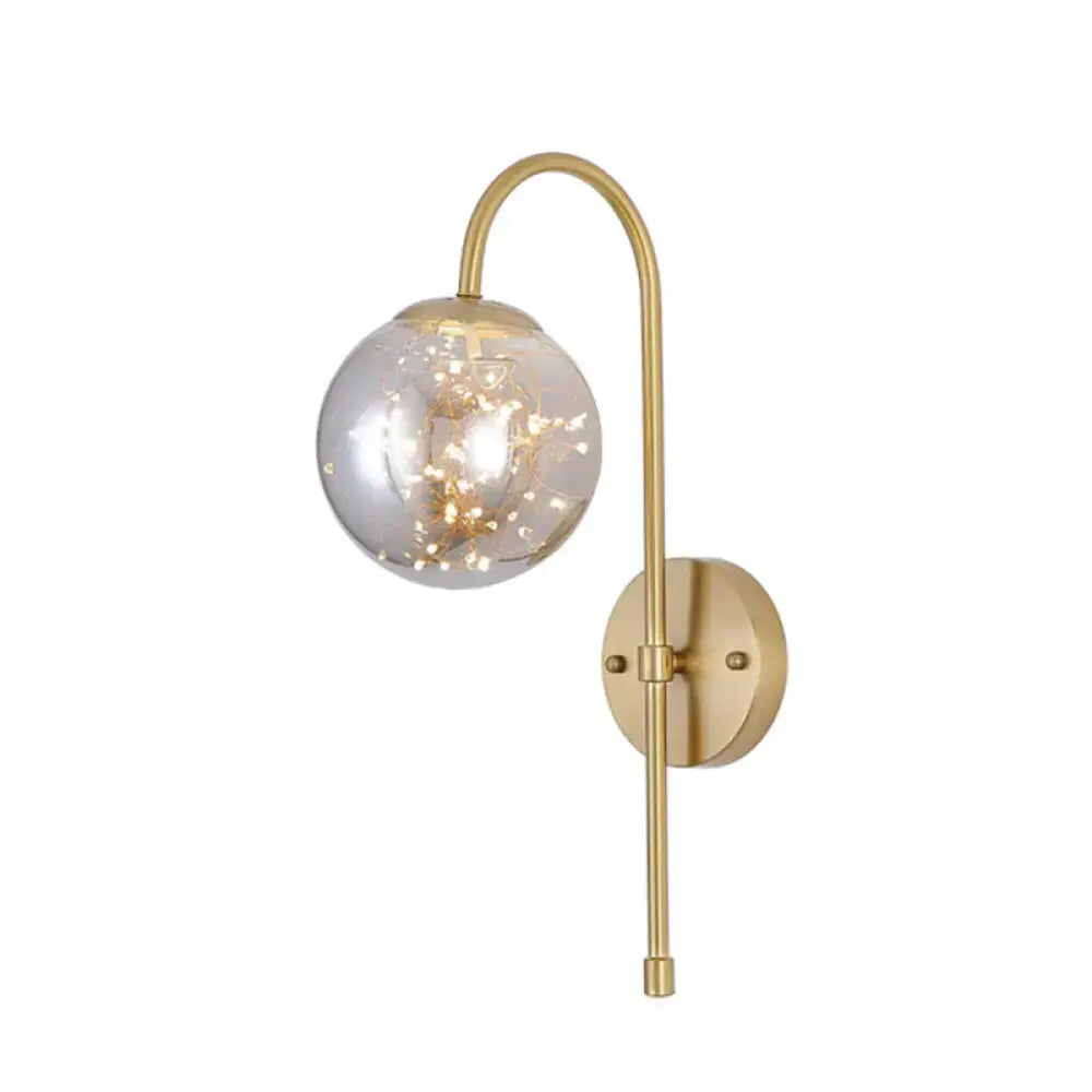Gold Gooseneck Wall Light