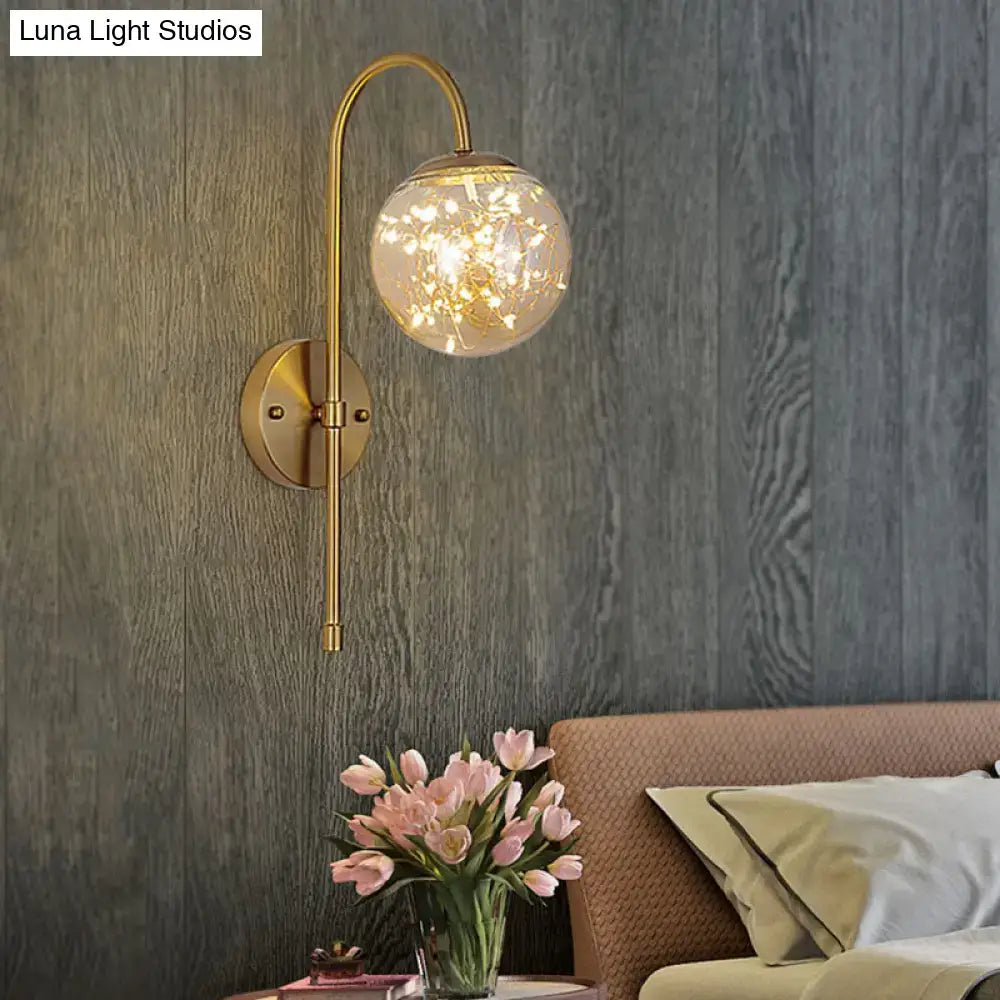 Gold Gooseneck Wall Light