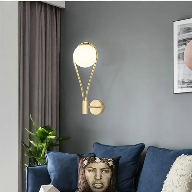 Gold Marble Wall Lamp 1 or 2 Piece Set