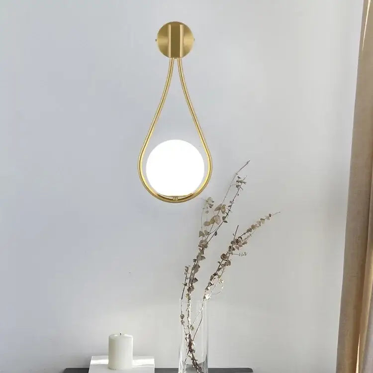 Gold Marble Wall Lamp 1 or 2 Piece Set