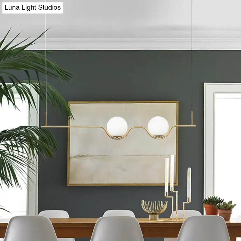 Gold Metal Minimalist LED Island Pendant