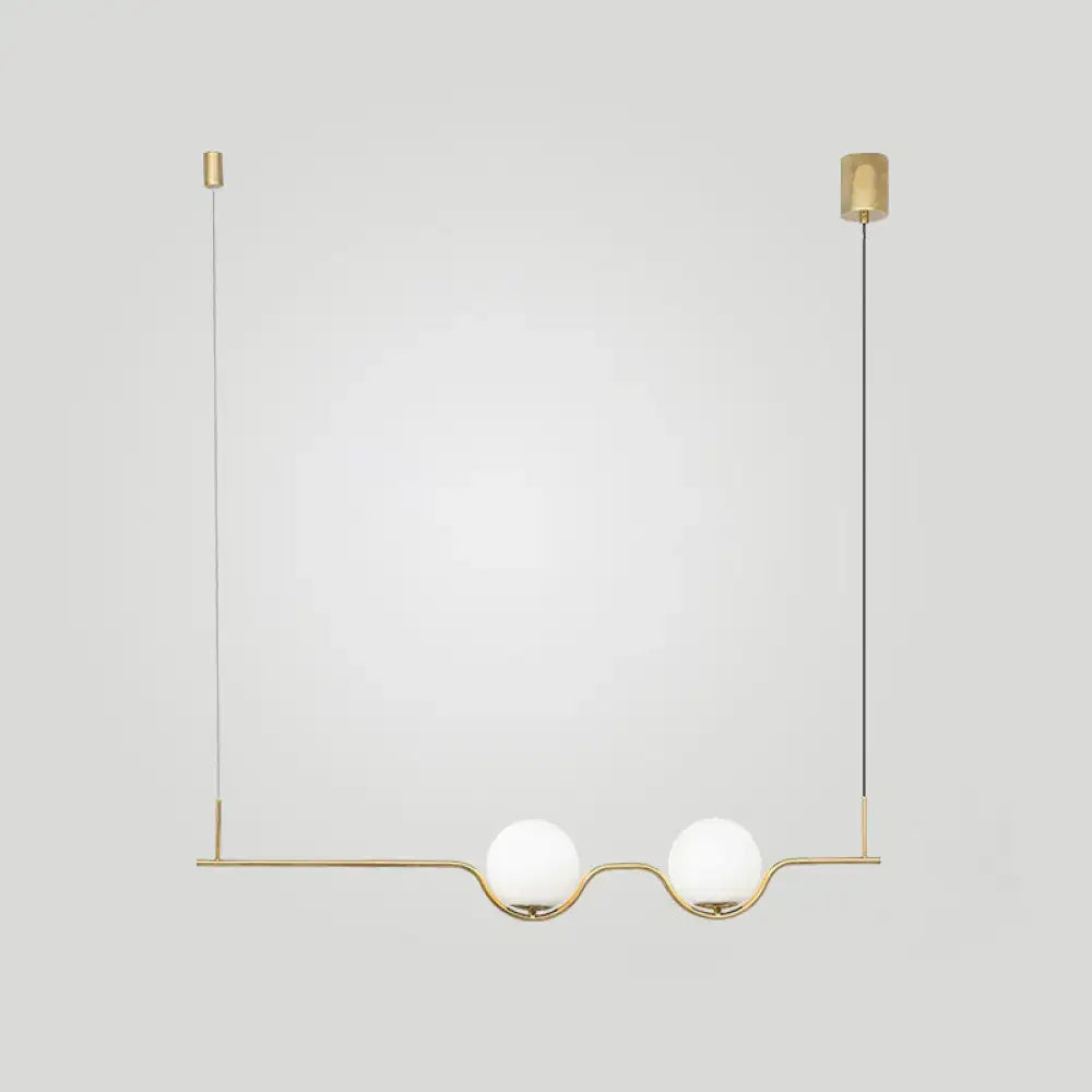 Gold Metal Minimalist LED Island Pendant