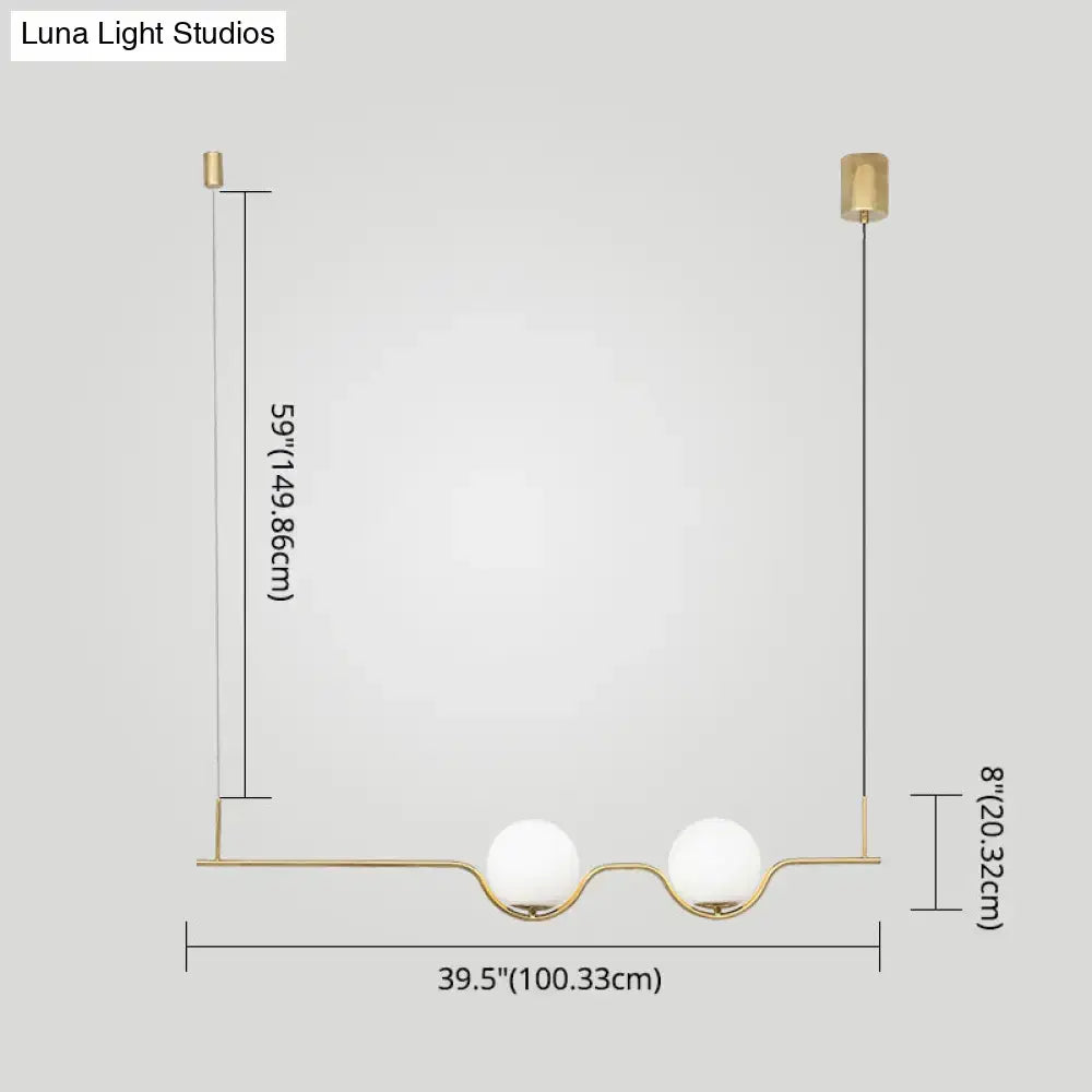 Gold Metal Minimalist LED Island Pendant